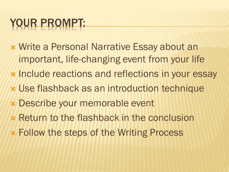 How to Write a Personal Narrative Essay